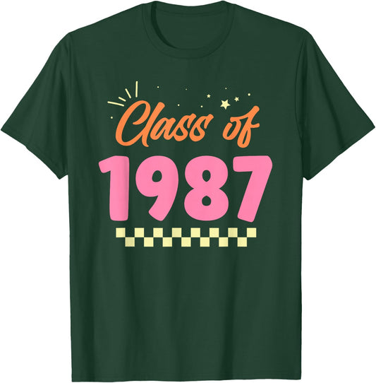 Class Of 1987 School Graduation Meetup Reunion T-Shirt - T-Shirt | Forest