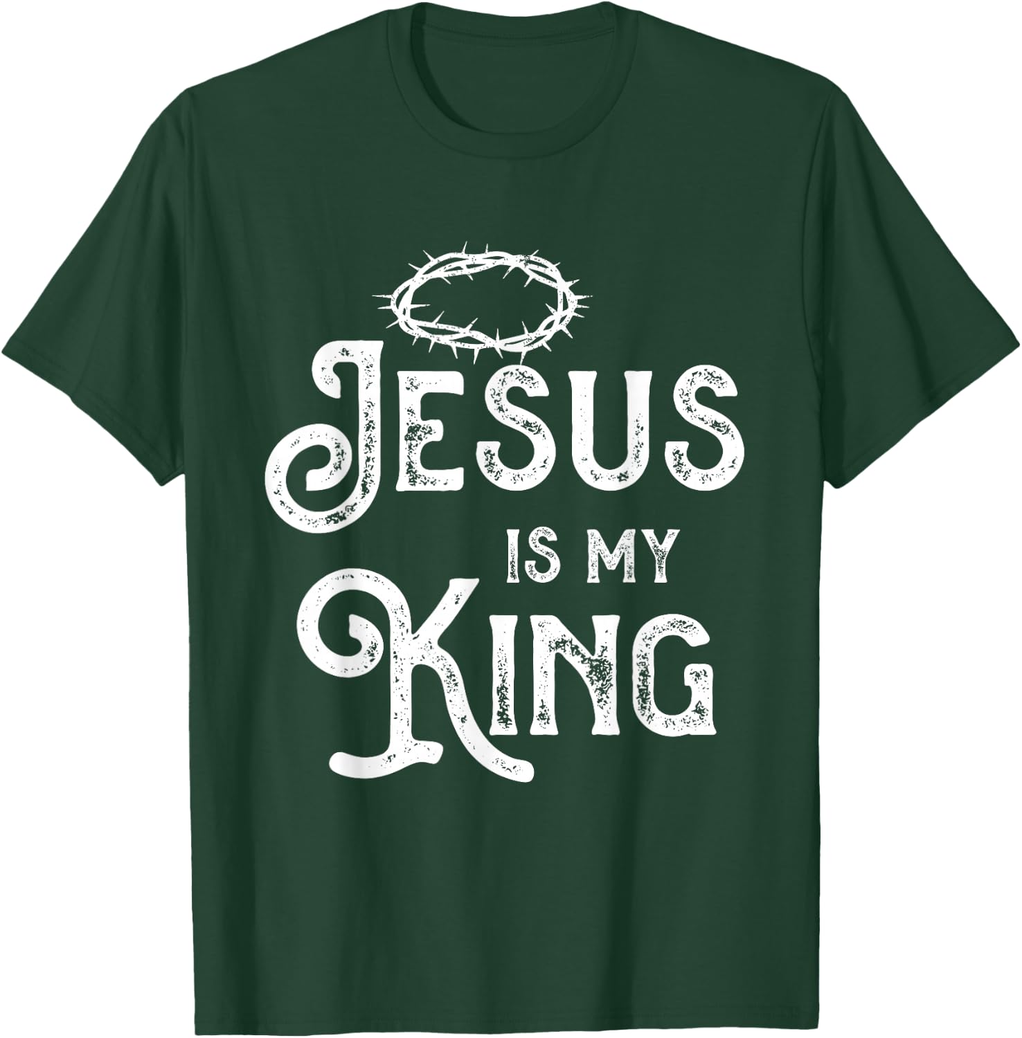 Jesus Christ King Religion God Christianity Gift T-Shirt - T-Shirt | Forest