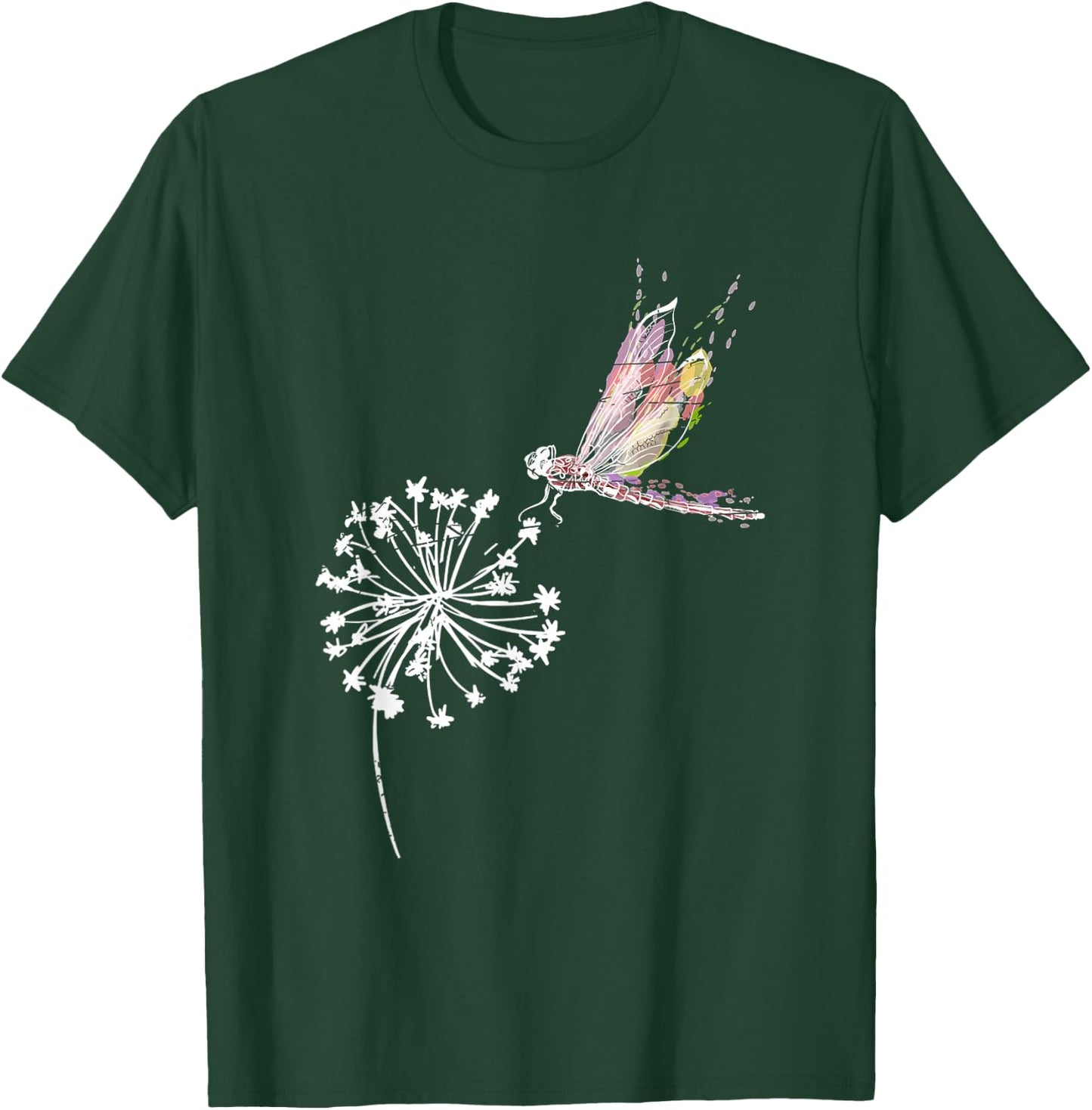 Dandelion Dragonfly Wildlife Gift Insect Dragonfly T-Shirt - T-Shirt | Forest