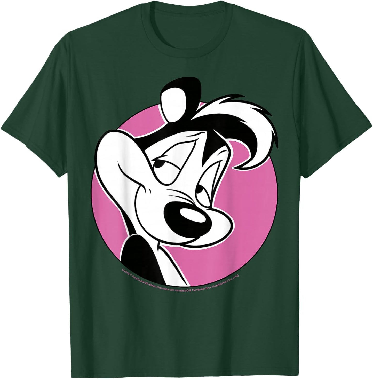 Looney Tunes Pepe Le Pew Pink Circle Portrait Small T-Shirt - T-Shirt | Forest