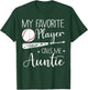 Baseball My Favorite Player Calls Me Auntie Grandma Gift T-Shirt - T-Shirt | Forest
