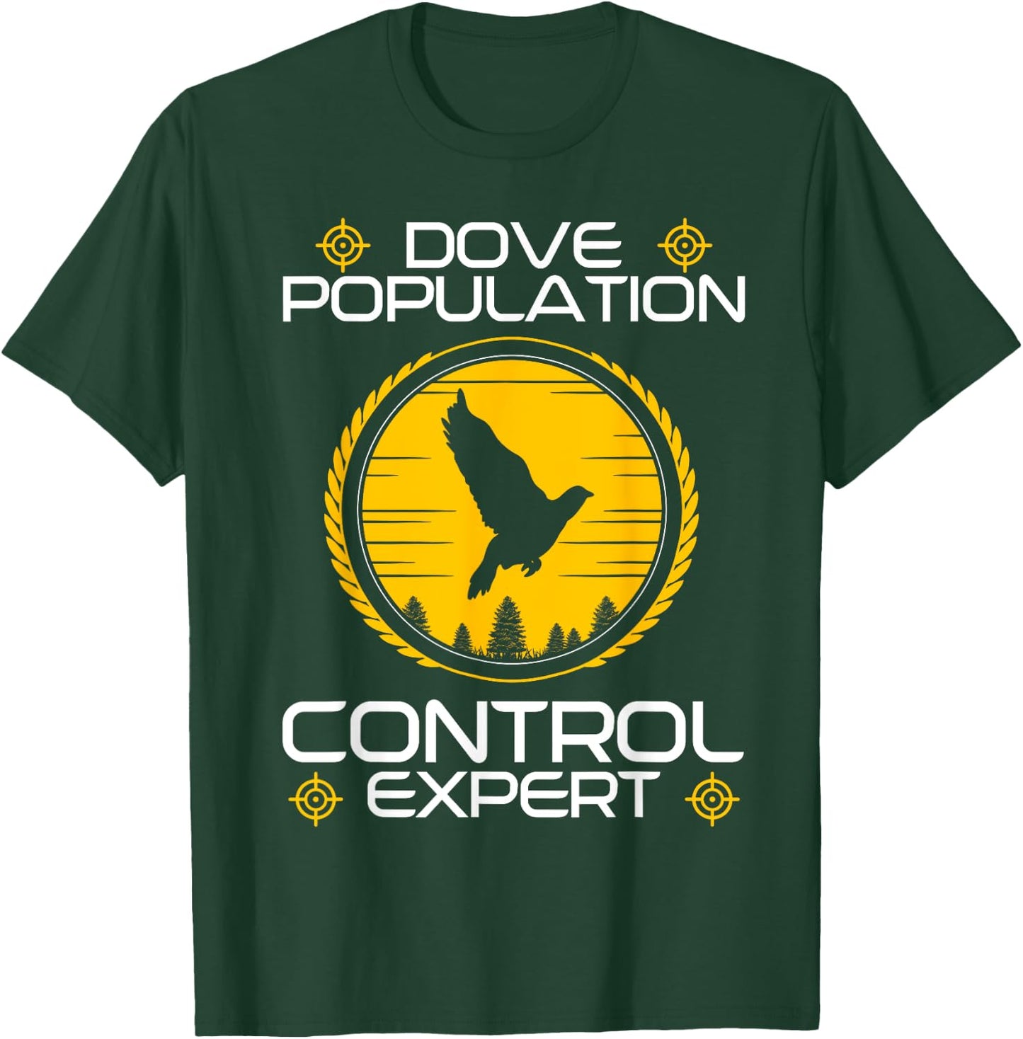 Dove Hunting Flying Bird Hunter Wing Shooting Wingshooters T-Shirt - T-Shirt | Forest