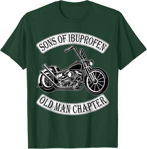 Cool Son of Ibuprofen Old Man Chapter Funny Older Biker Gift T-Shirt - T-Shirt | Forest
