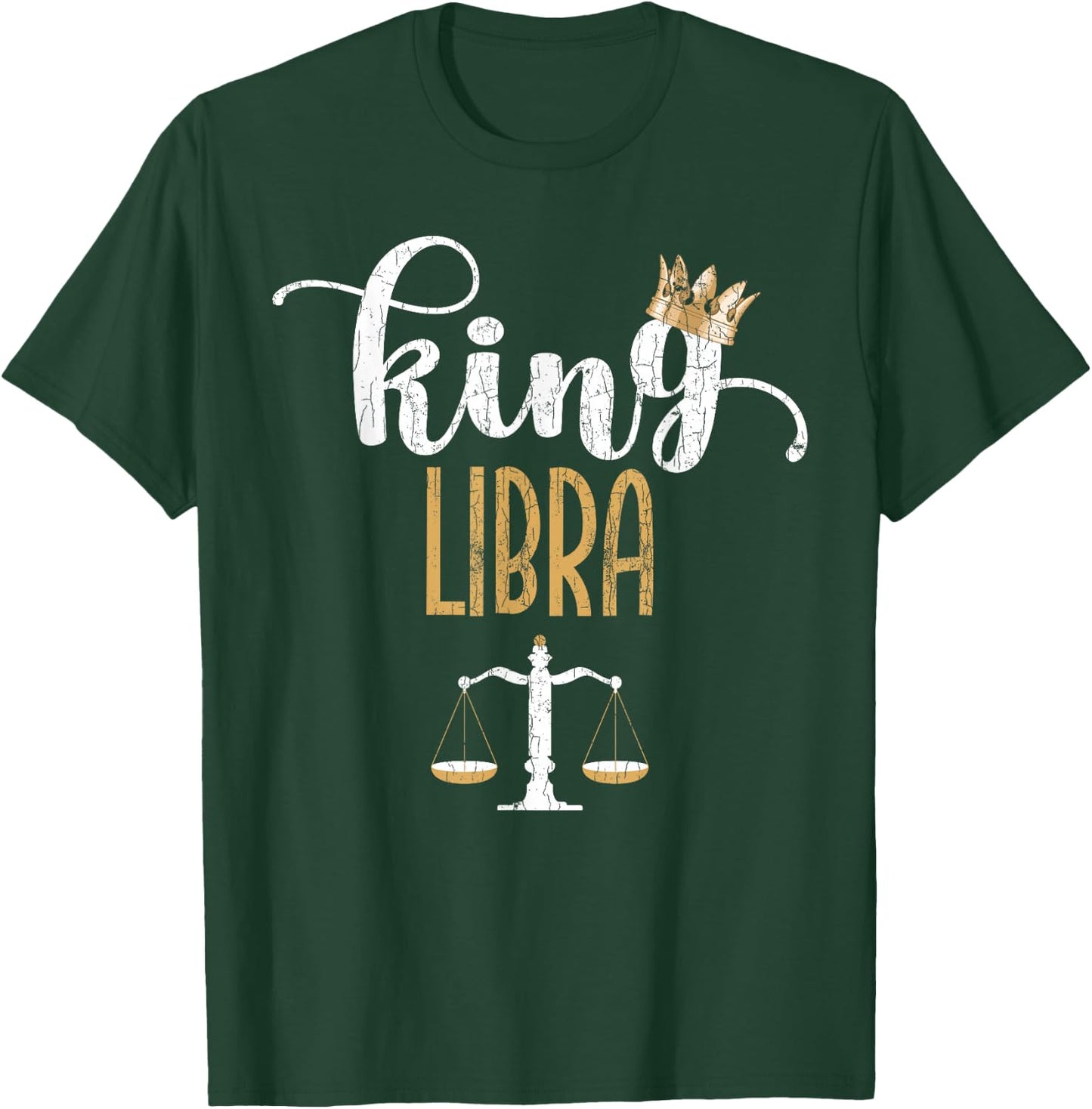 Zodiac Sign Funny King Libra Graphic T-Shirt - T-Shirt | Forest