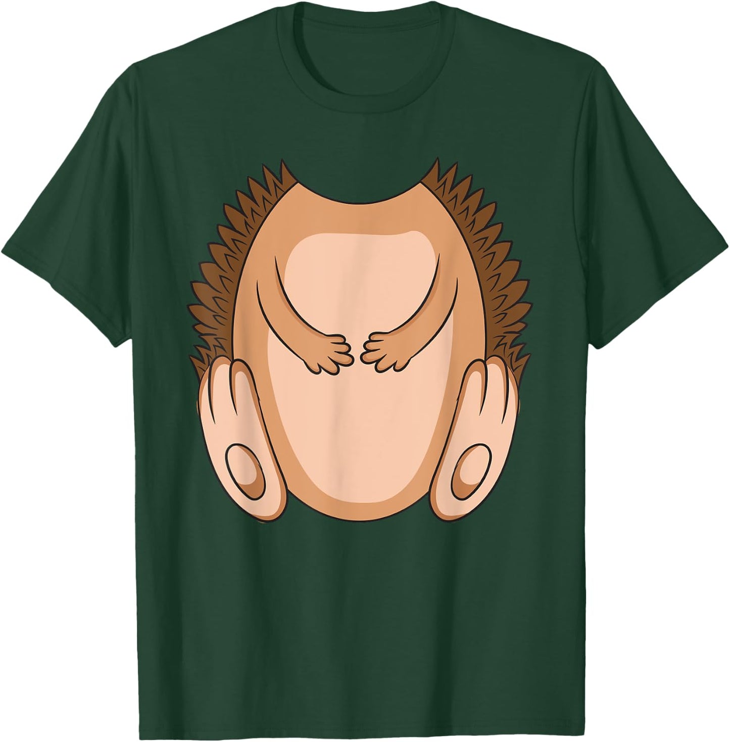Hedgehog Costume Halloween Easy Lazy Animal Cosplay Outfit T-Shirt - T-Shirt | Forest