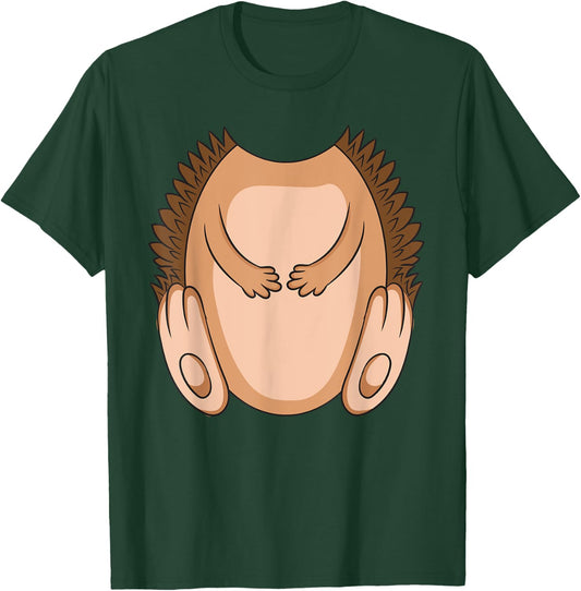 Hedgehog Costume Halloween Easy Lazy Animal Cosplay Outfit T-Shirt - T-Shirt | Forest