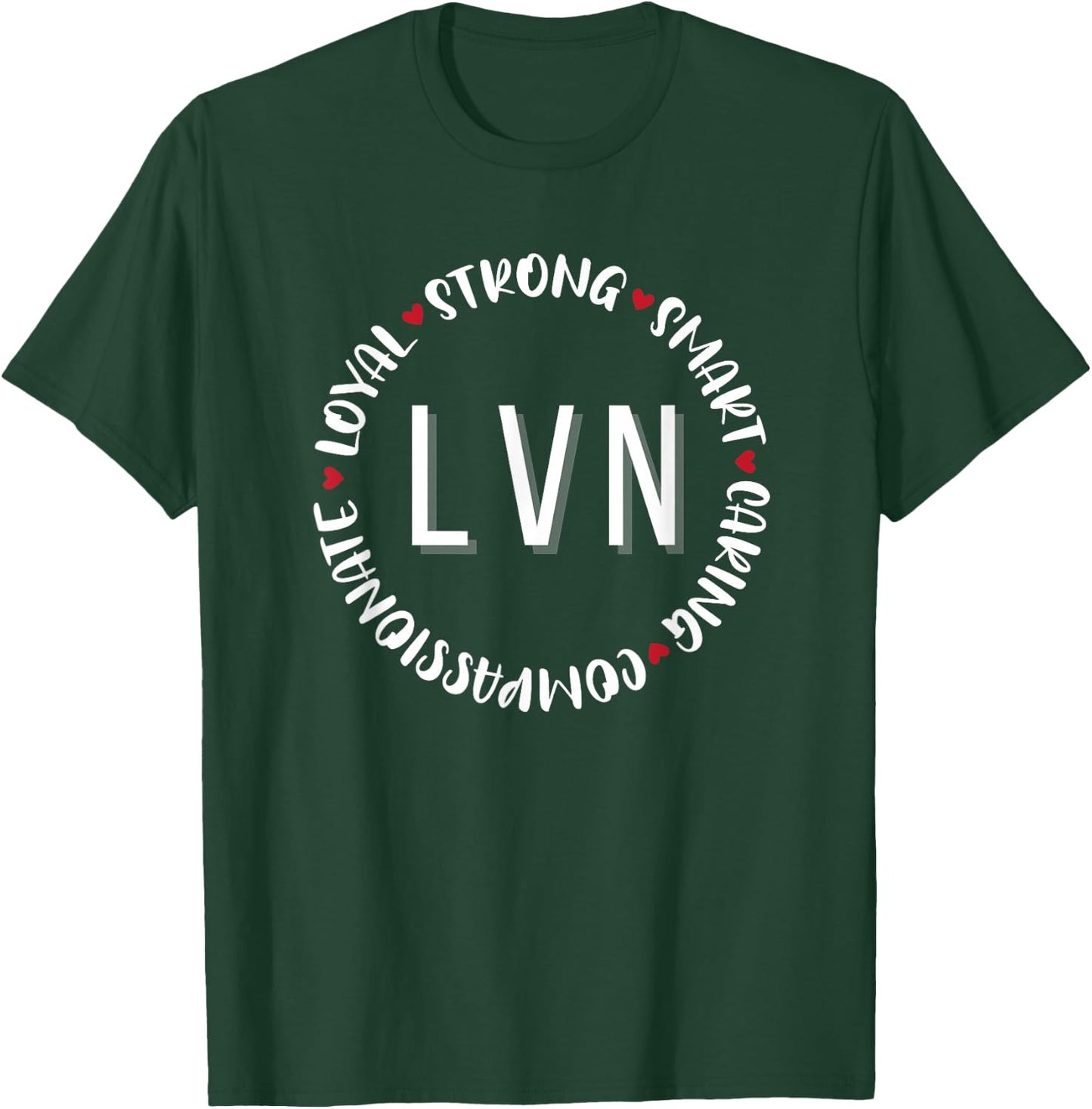 Licensed Vocational Nurse Gifts LVN Nurses Medical Love T-Shirt - T-Shirt | Forest