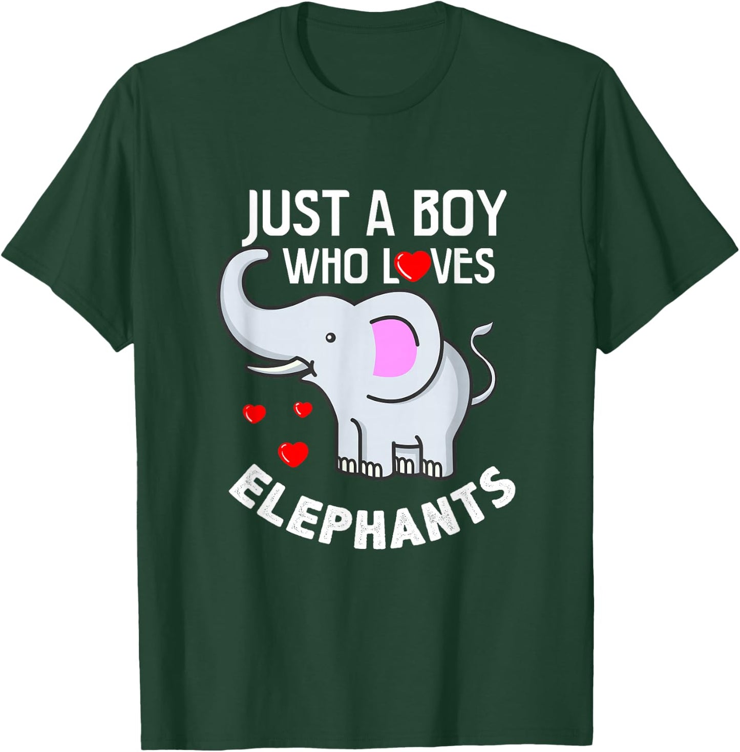 Just A Boy Who Loves Elephants Elephant Lover Gift T-Shirt - T-Shirt | Forest