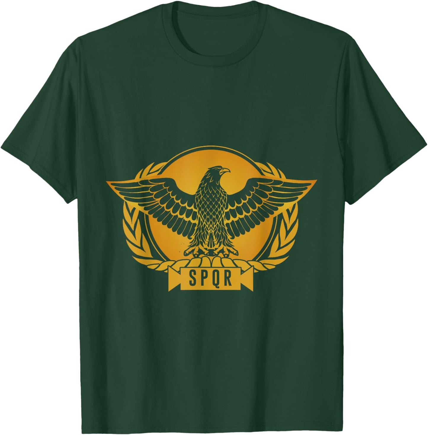SPQR Roman Eagle Julius Caesar Legion Empire Senate T-Shirt - T-Shirt | Forest