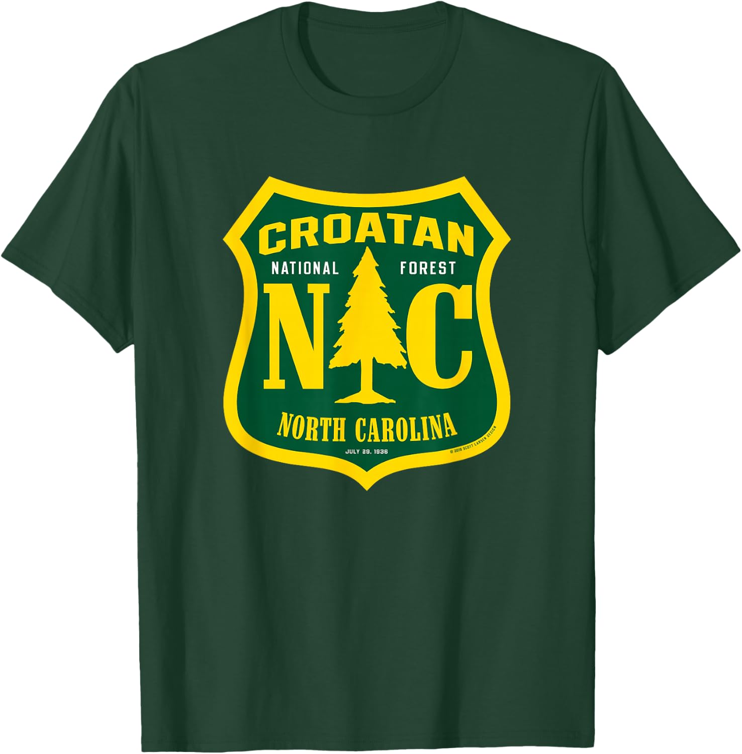 Croatan National Forest North Carolina National Forest Sign T-Shirt - T-Shirt | Forest