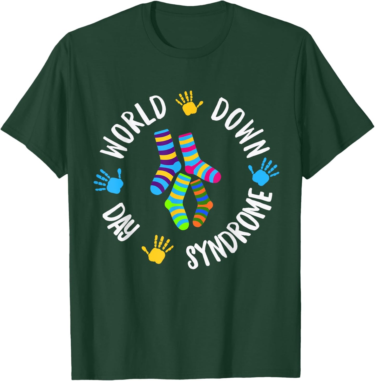 World Down Syndrome Day Awareness Socks Down Right Kids Gift T-Shirt - T-Shirt | Forest