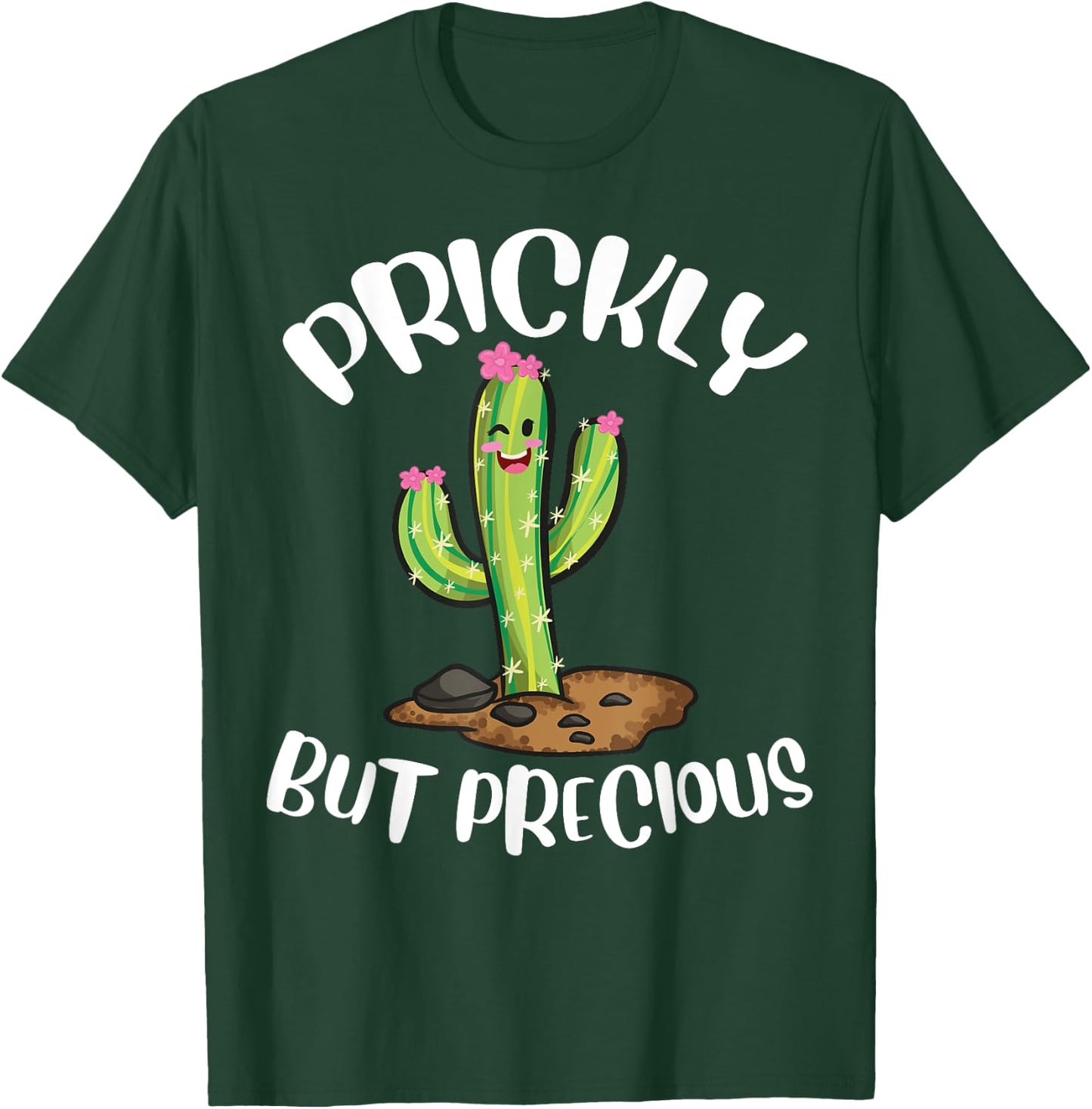 Prickly But Precious | Funny Cacti | Cute Girls Cactus T-Shirt - T-Shirt | Forest