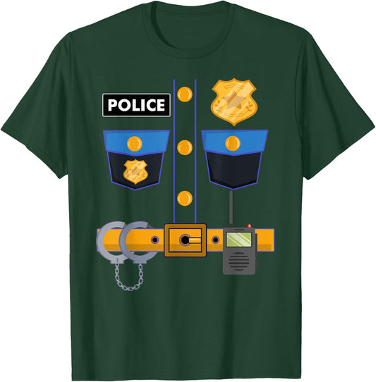 Police Costume Policeman Policewoman Cop Law Enforcement T-Shirt - T-Shirt | Forest