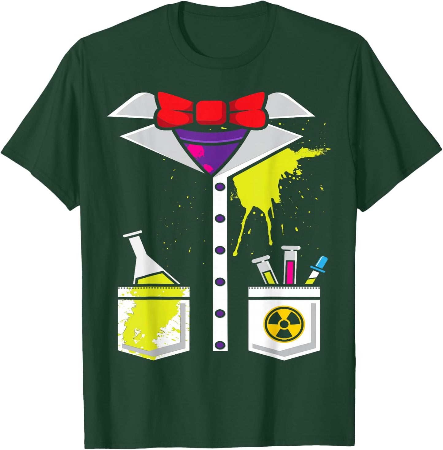 Mad Scientist Costume Halloween Carnival Science Chemistry T-Shirt - T-Shirt | Forest