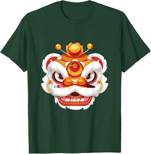 Chinese Celebration Festival New Year Lion Dance Costume T-Shirt - T-Shirt | Forest