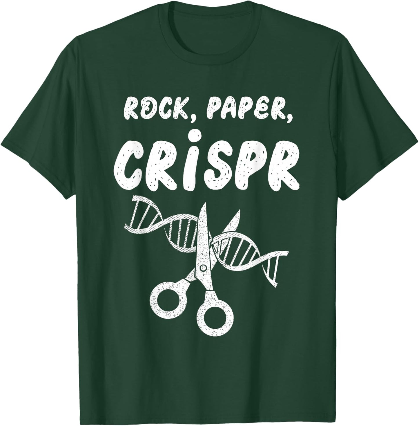 Rock Paper Scissors Crispr Gene Edit Scientist Biology T-Shirt - T-Shirt | Forest