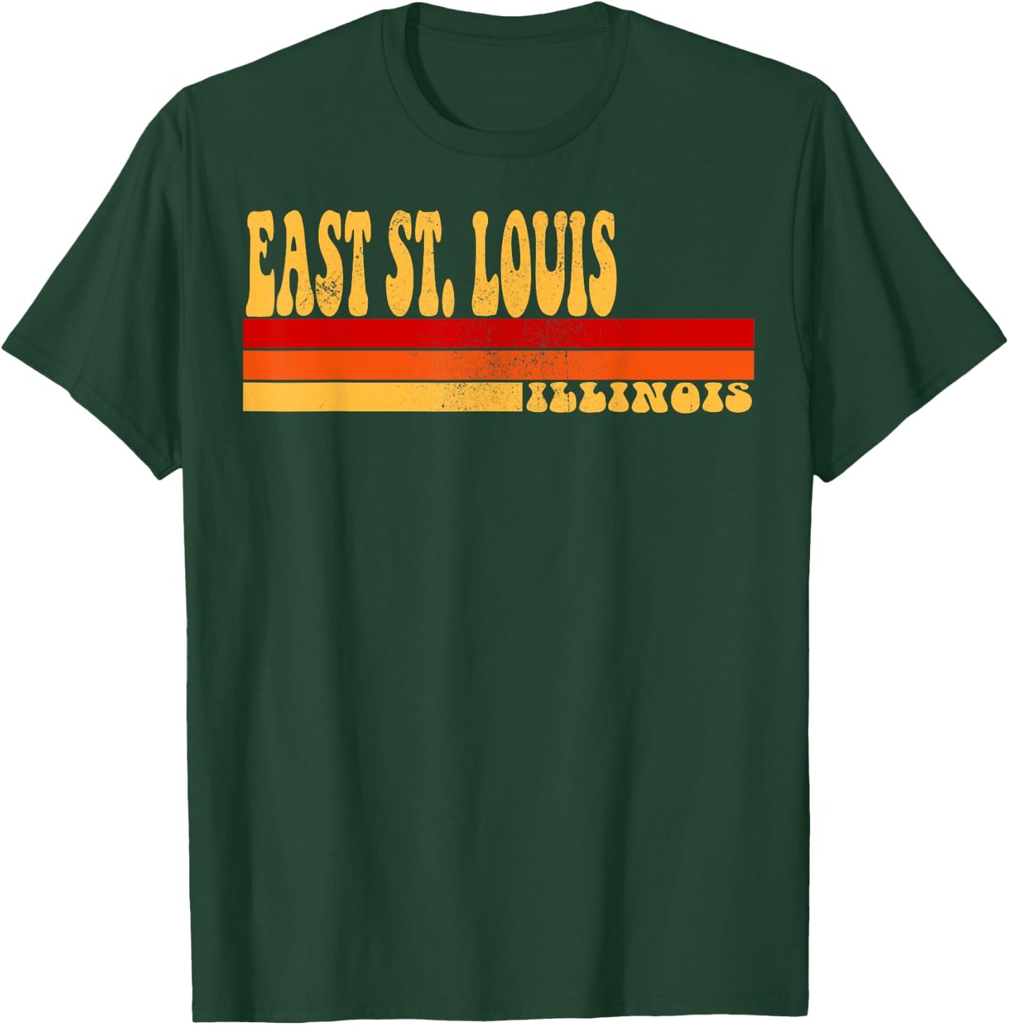 EAST ST LOUIS Illinois City Vintage Roots Retro 70s 80s T-Shirt - T-Shirt | Forest