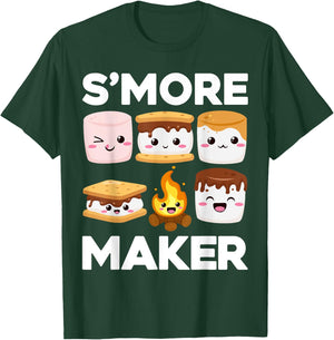 Smore Maker Camping Campfire Chocolate Marshmallow S'mores T-Shirt - T-Shirt | Forest