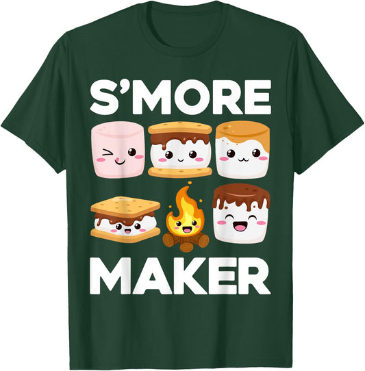 Smore Maker Camping Campfire Chocolate Marshmallow S'mores T-Shirt - T-Shirt | Forest