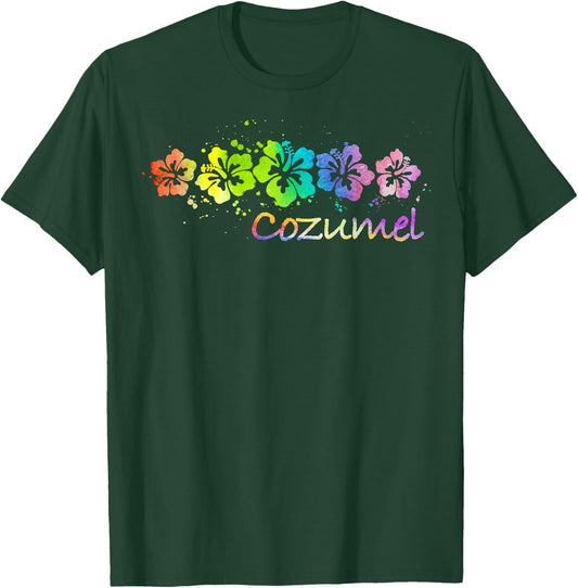 Cozumel, Mexico Watercolor Beach & Surf T-Shirt - T-Shirt | Forest