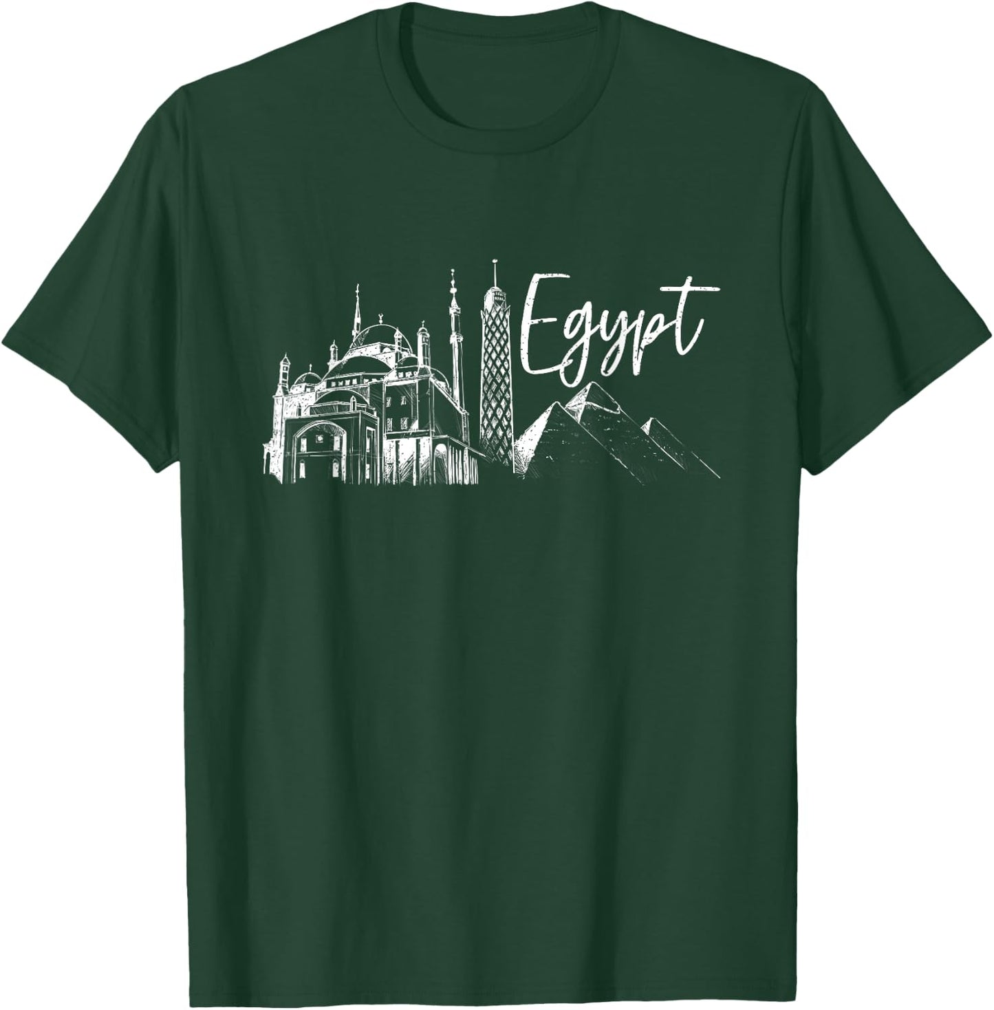 Egyptian Ancient Cairo Hieroglyphics Sphinx Egypt T-Shirt - T-Shirt | Forest