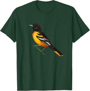Baltimore Oriole (Icterus galbula) Bird Lover Gift T-Shirt - T-Shirt | Forest
