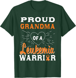 Proud Grandma Of A Leukemia Warrior Awareness T-Shirt - T-Shirt | Forest