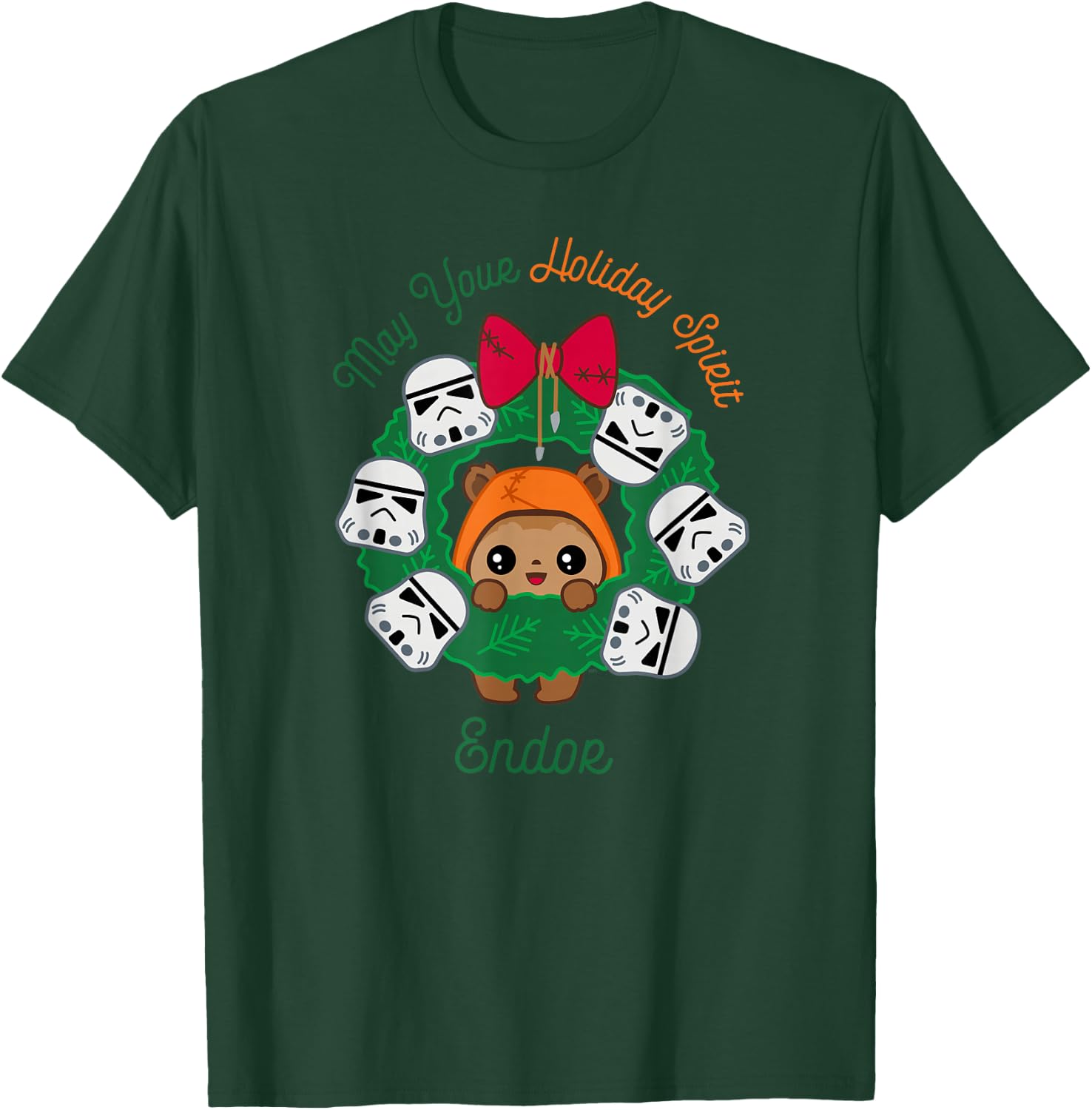 Star Wars Ewok Christmas May Your Holiday Spirit Endor Cute T-Shirt - T-Shirt | Forest