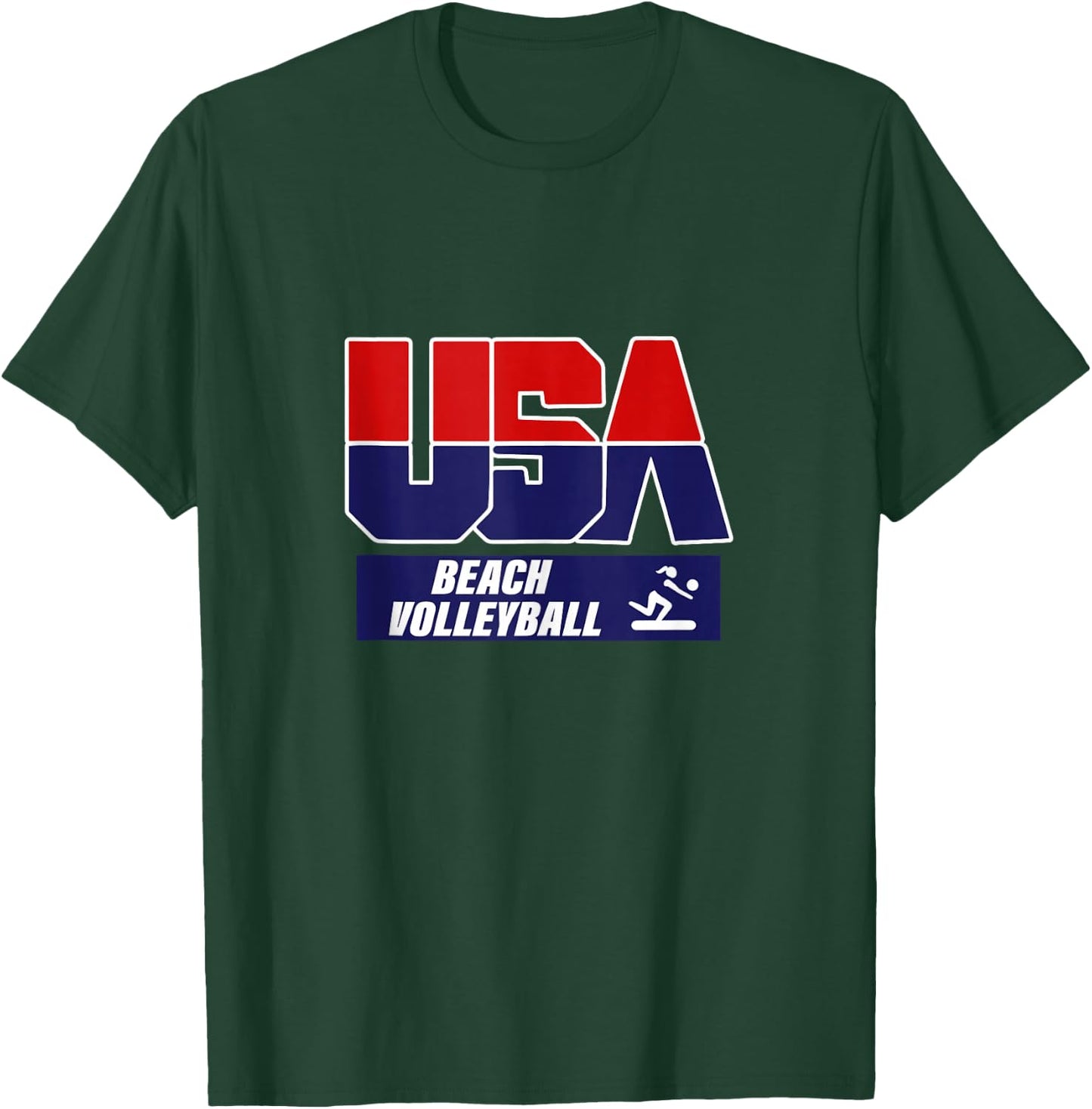 Beach Volleyball 2021 USA T-Shirt - T-Shirt | Forest