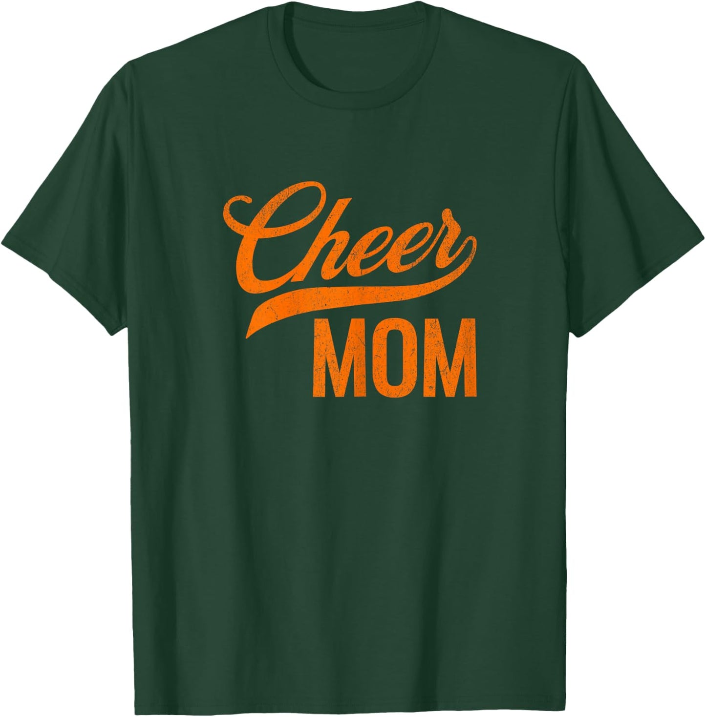 Cheer Mom Orange and Black Cheerleading Matching Parents T-Shirt - T-Shirt | Forest