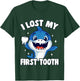 Kids I Lost My First Tooth Boys Tooth Fairy Teeth Out Funny Shark T-Shirt - T-Shirt | Forest
