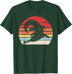 Catch Some Rays Vintage Retro Gharial Gavial Fish-Eating Crocodile T-Shirt - T-Shirt | Forest