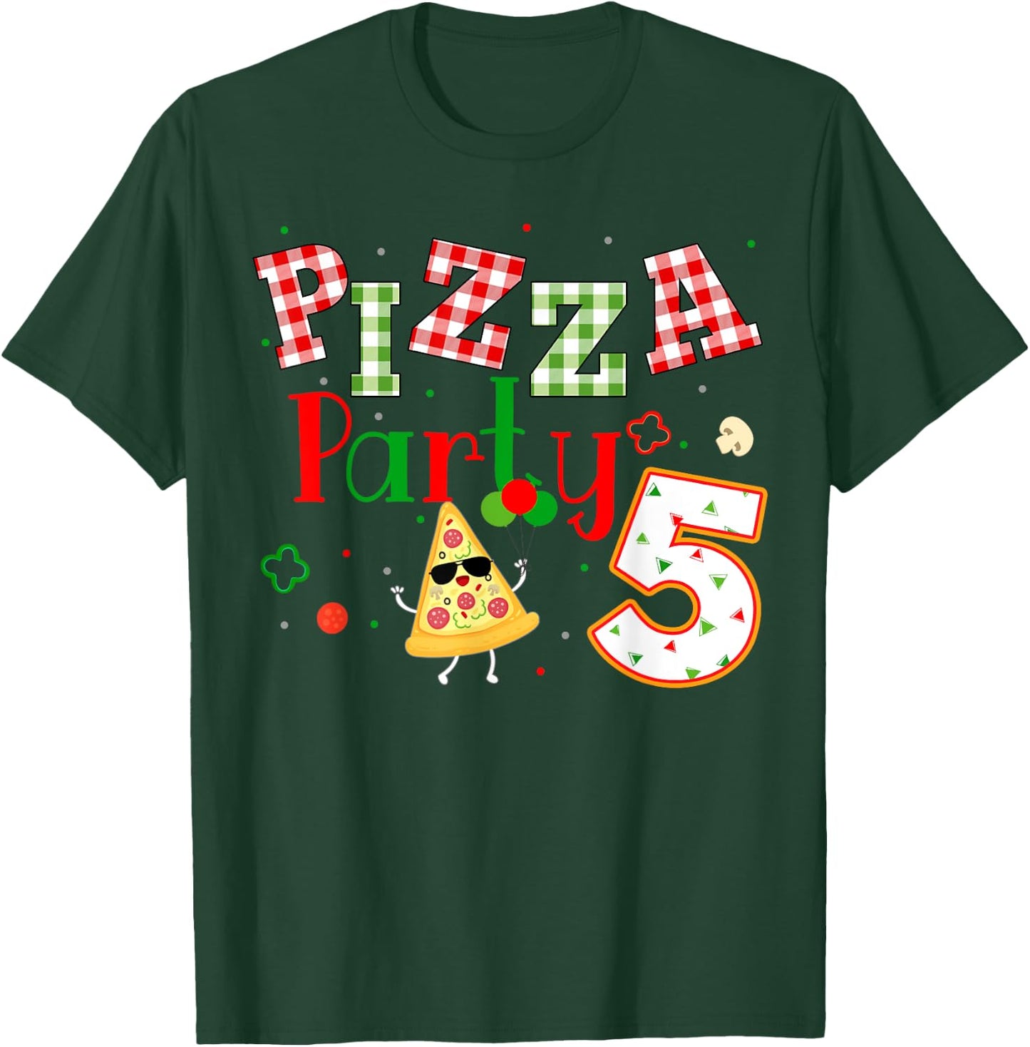 Pizza Birthday Party Themed Matching Family Group T-Shirt - T-Shirt | Forest