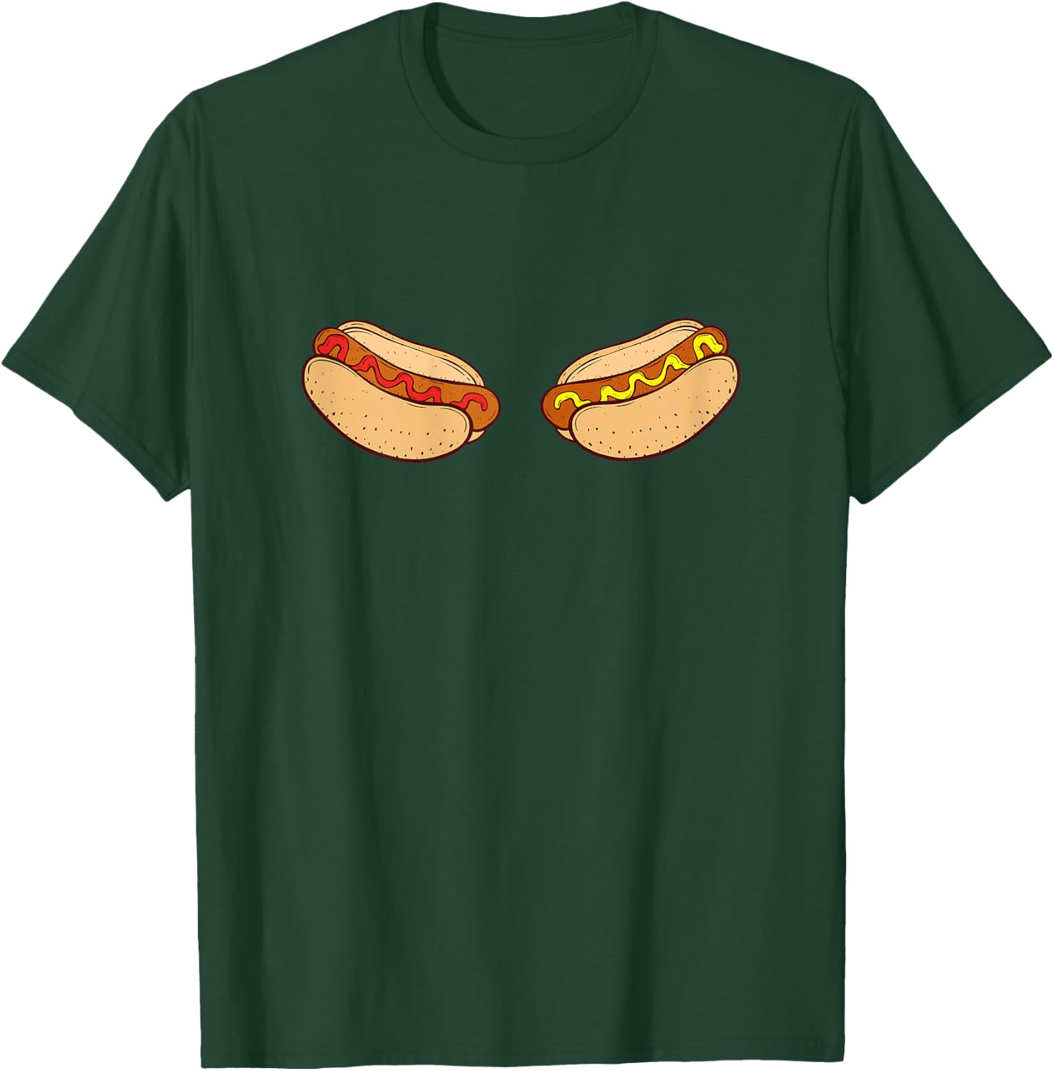 Funny Hot Dog Boobs Sexy Fast Food Fun Design for cool Women T-Shirt - T-Shirt | Forest