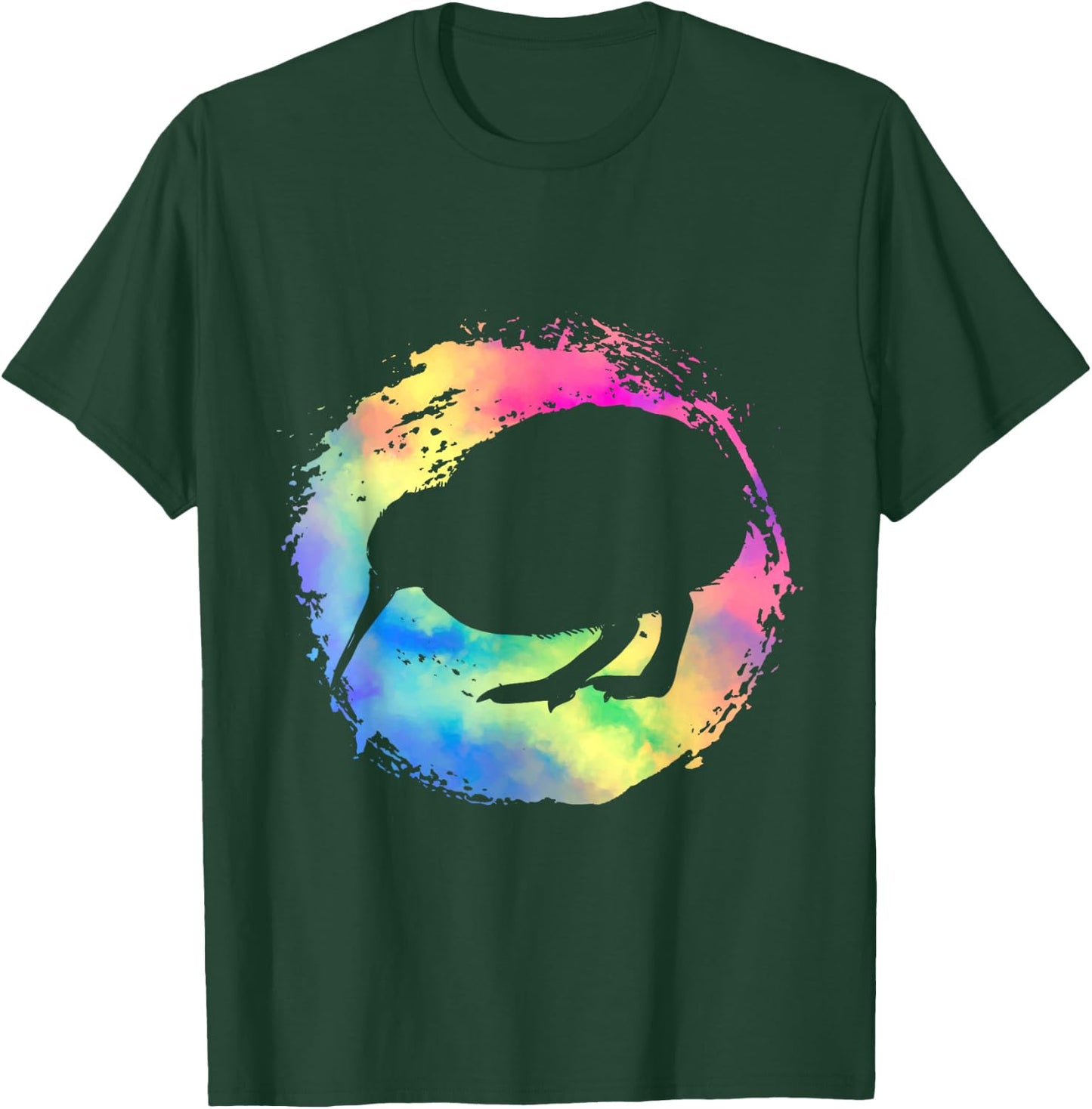 Colorful Kiwi Bird New Zealand T-Shirt - T-Shirt | Forest