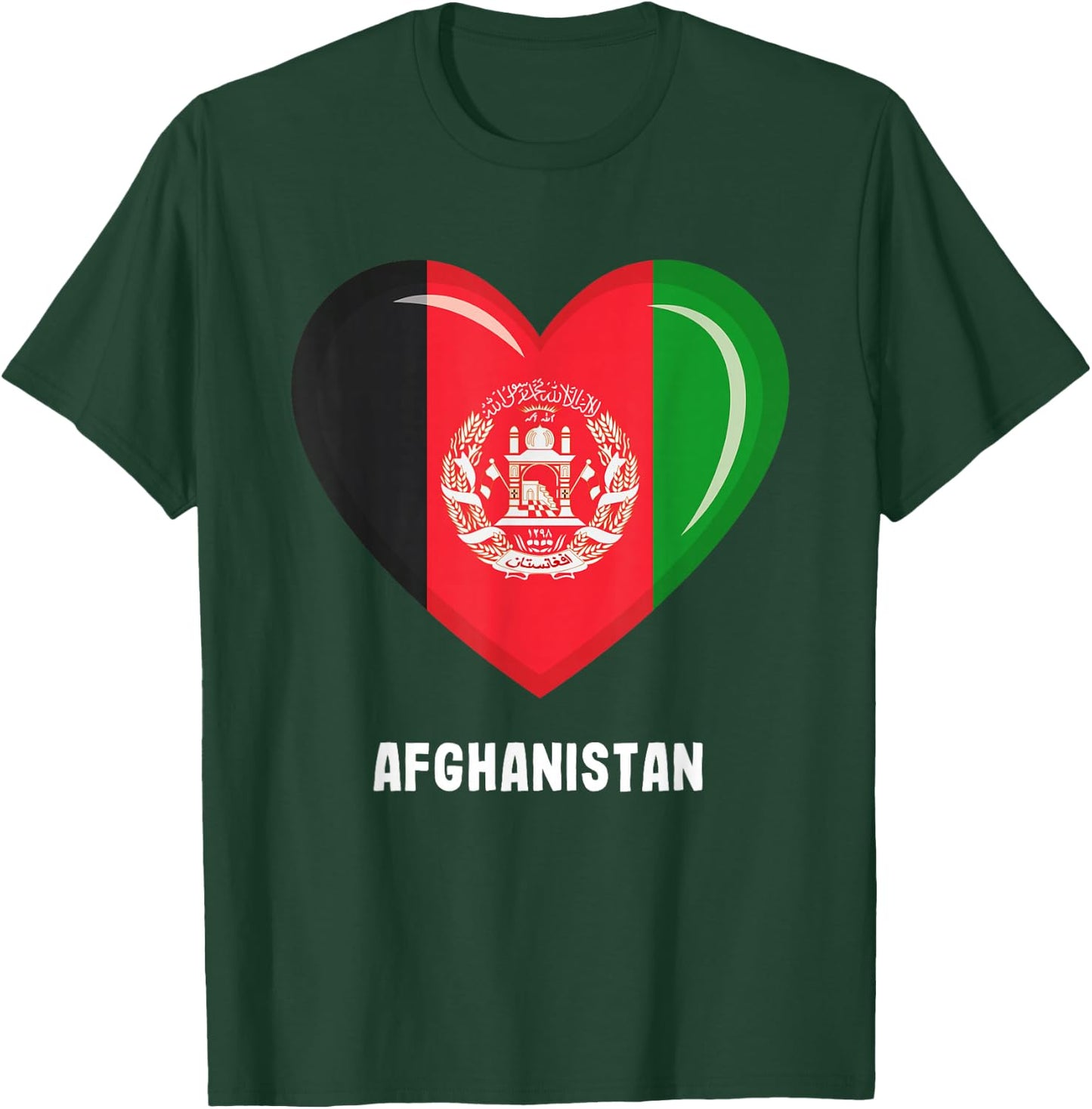 Afghanistan Flag Shirt | Afghanistan T-Shirt - T-Shirt | Forest