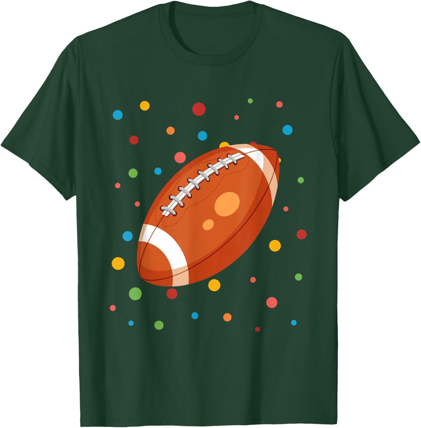Dot Day Shirt Polka Dots Football Kids Boys Girls Youth T-Shirt - T-Shirt | Forest