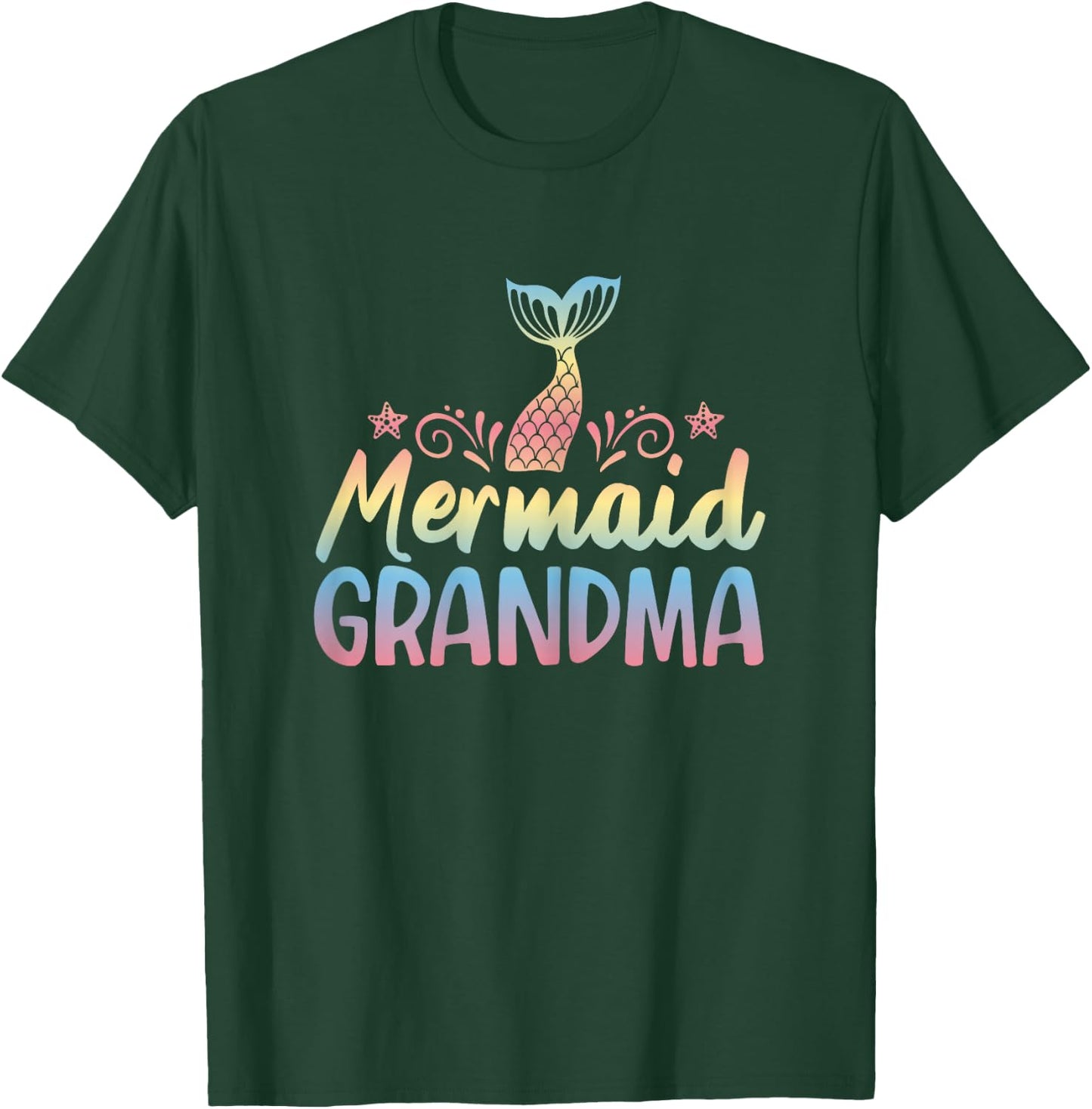 Mermaid Grandma Underwater Grandmother Myth Folklore T-Shirt - T-Shirt | Forest