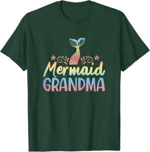 Mermaid Grandma Underwater Grandmother Myth Folklore T-Shirt - T-Shirt | Forest