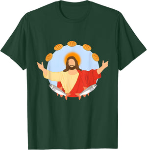 Five Loaves, Two Fish Christian T-Shirt - T-Shirt | Forest