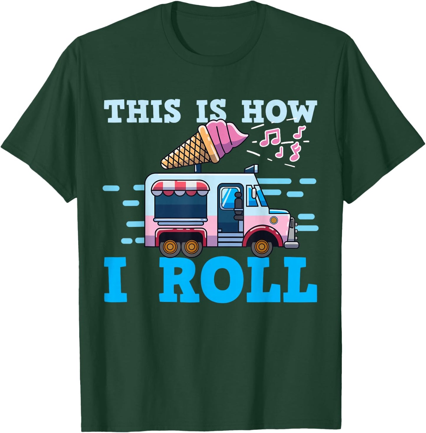 Ice Cream Truck Man T-Shirt - T-Shirt | Forest