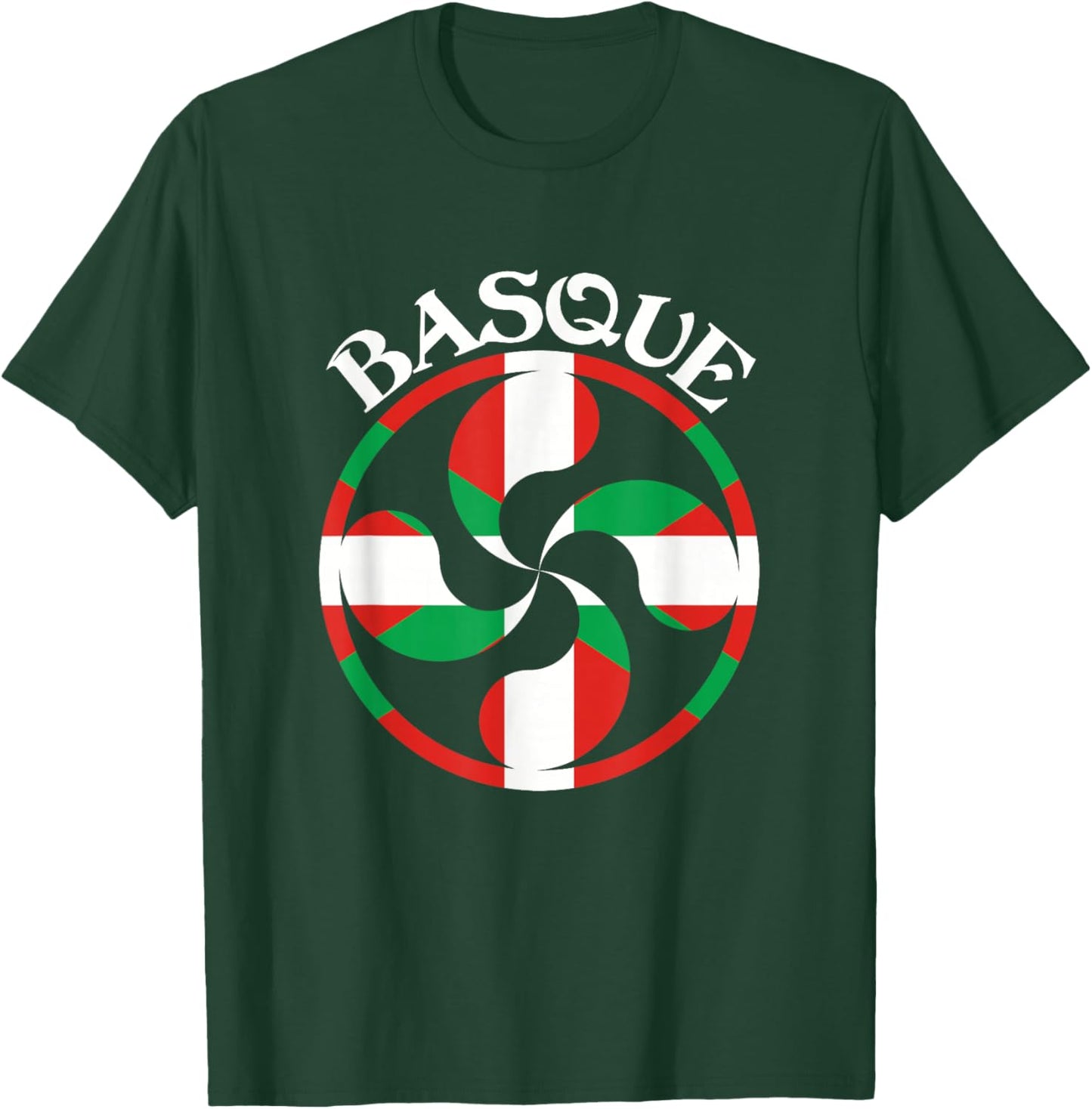 Basque Flag Lauburu, Basque Lauburu, Basque Country, Basque T-Shirt - T-Shirt | Forest