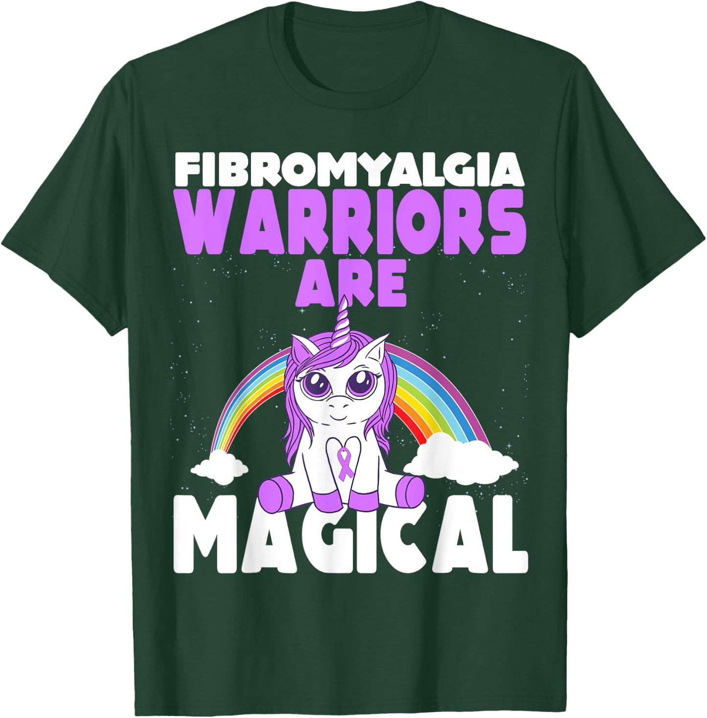Fibromyalgia Awareness Warriors are magical Unicorn T-Shirt - T-Shirt | Forest