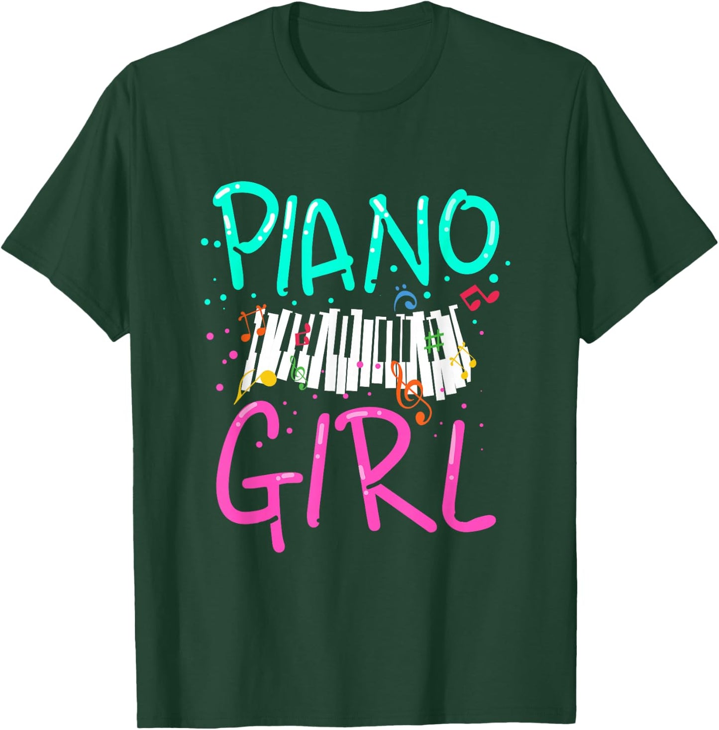 Gift Girls Music Lovers Piano T-Shirt - T-Shirt | Forest