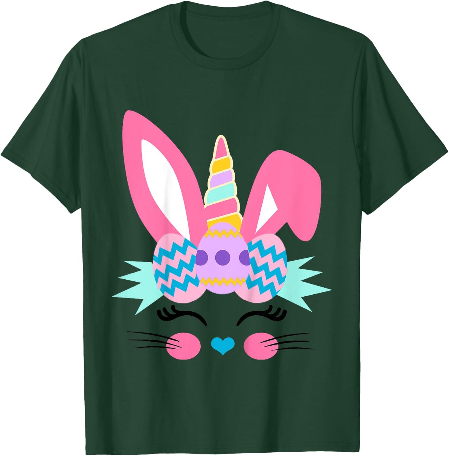 Toddler Girl Easter Bunny Unicorn for Girls and Baby Cute T-Shirt - T-Shirt | Forest