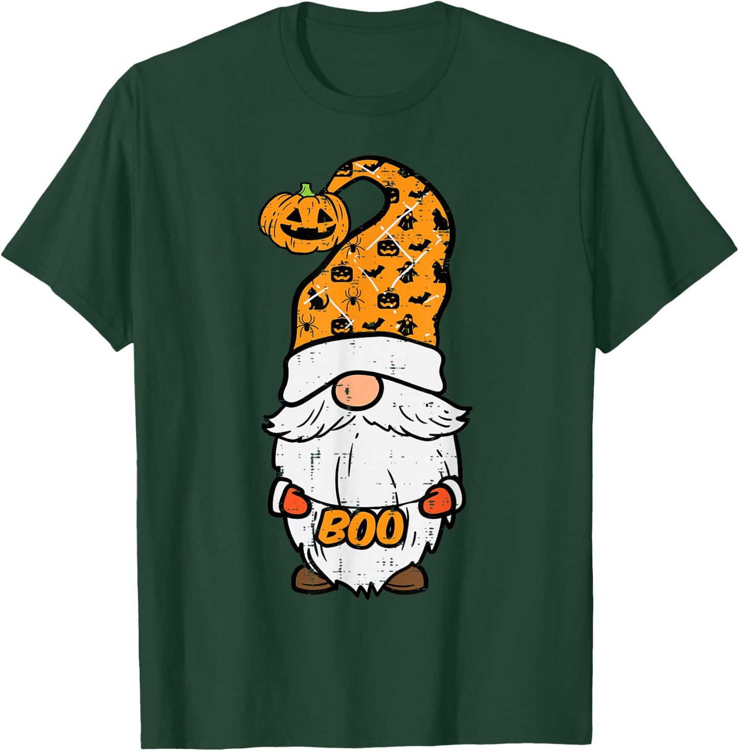 Halloween Gnome Boo Fall Garden Costume Women Girls Boys Kid T-Shirt - T-Shirt | Forest