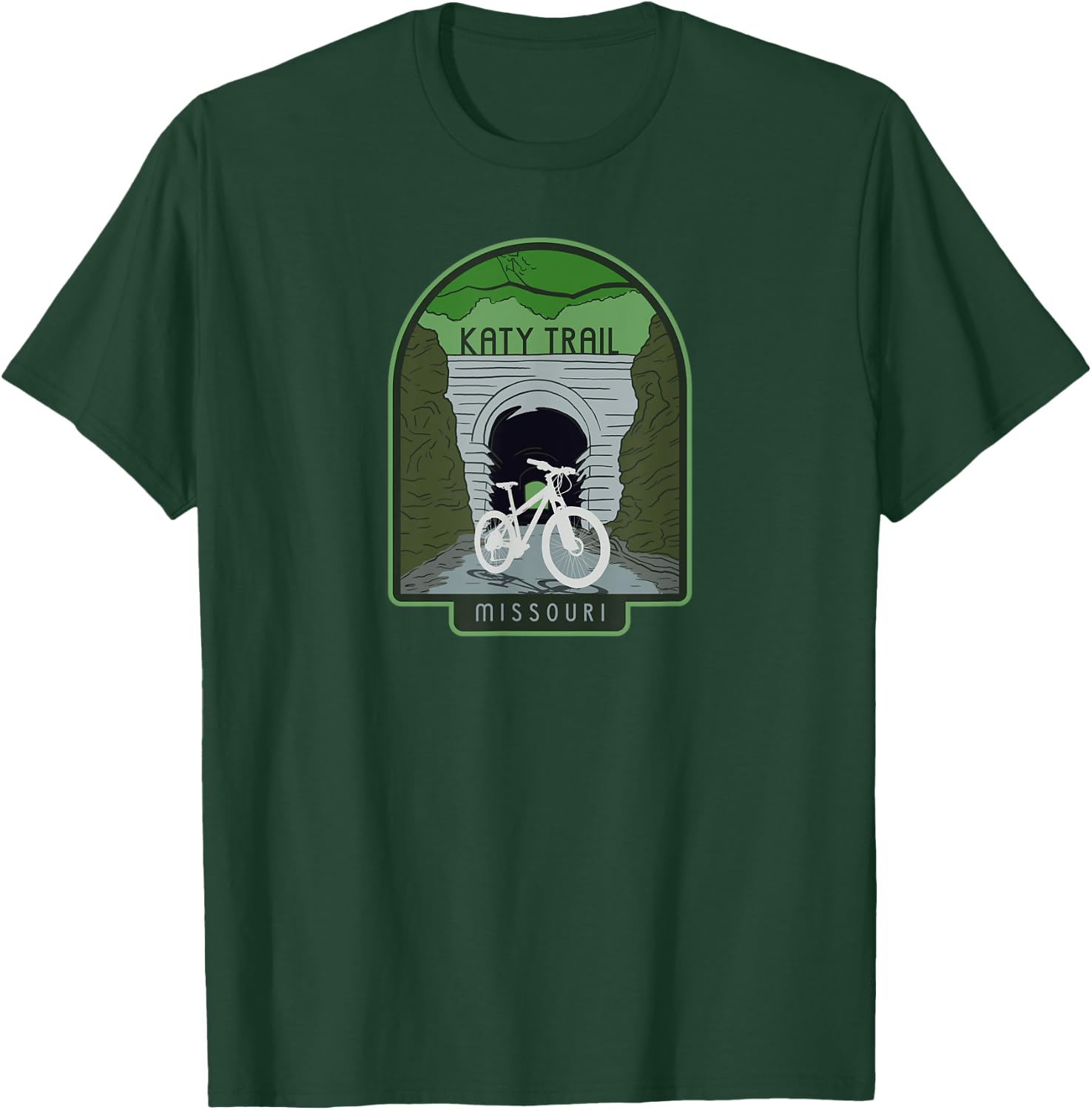 Katy Trail – Missouri, cycling T-Shirt - T-Shirt | Forest