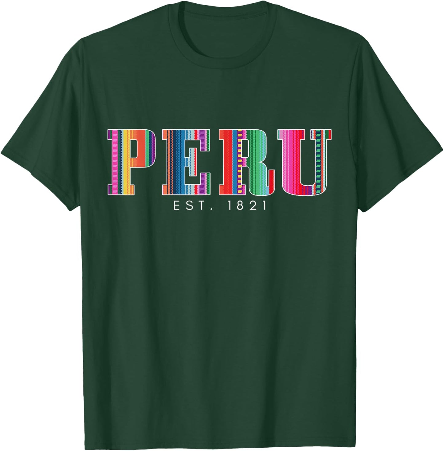 Peru Est. 1821 Peruvian Pattern Roots Peru T-Shirt - T-Shirt | Forest