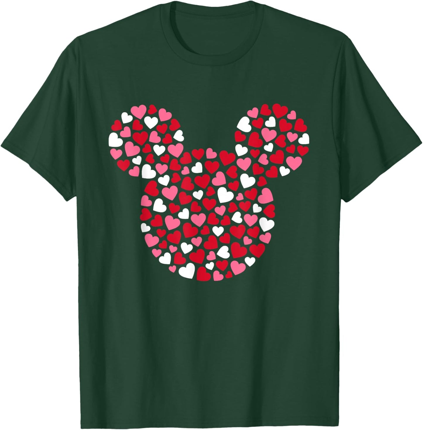 Disney Mickey Mouse Icon Pink Hearts Valentine's Day T-Shirt - T-Shirt | Forest