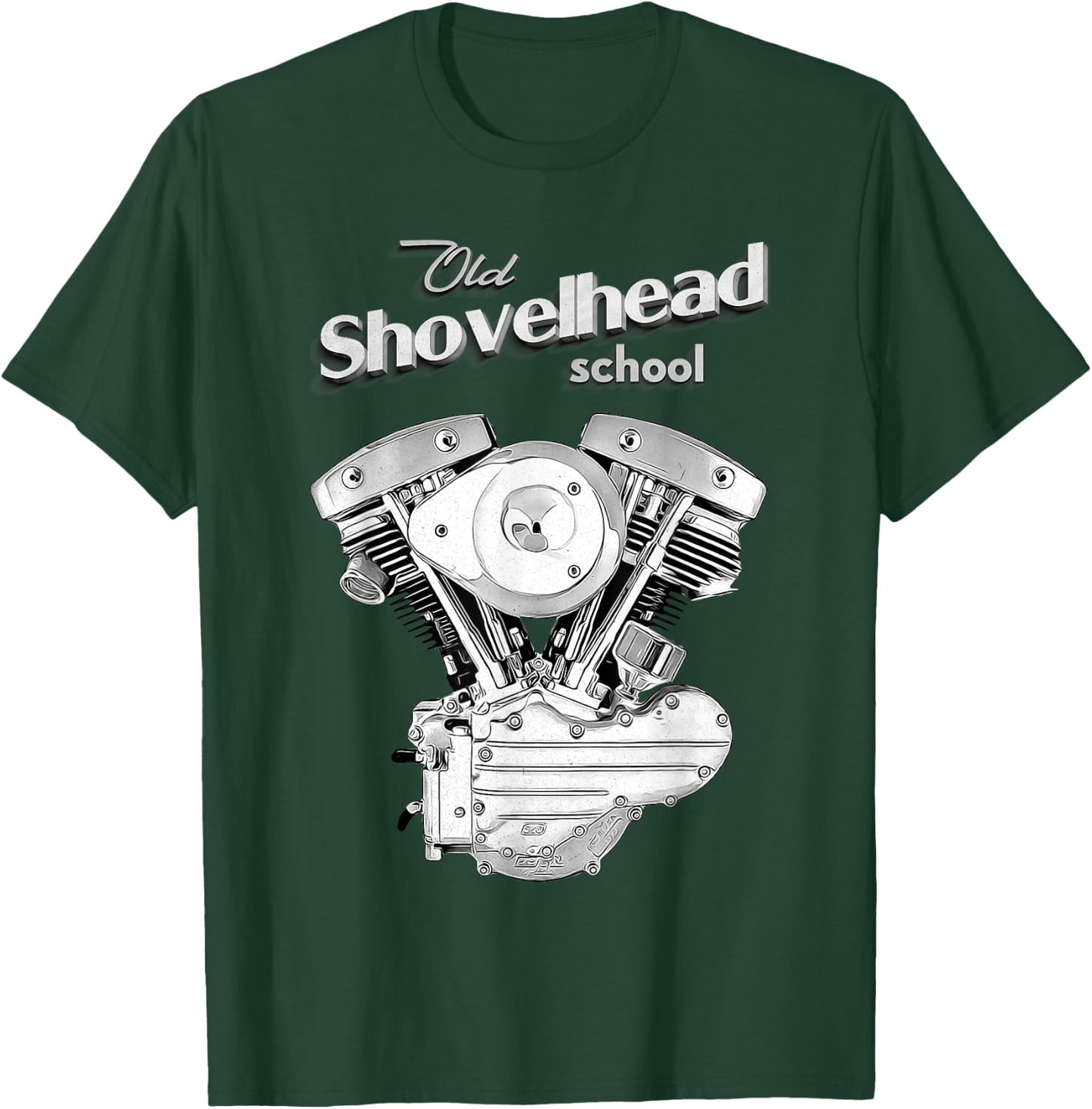 Vintage HD Shovelhead Motorcycle FLH Engine Motor Biker T-Shirt - T-Shirt | Forest